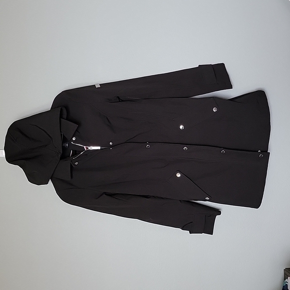 Tommy Hilfiger black hooded rain coat small - Picture 2 of 11